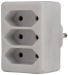 Euro-Adapter 3-fach weiß