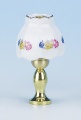 Kahlert Lampe Porzellanschirm mit Borte  H 50 NML