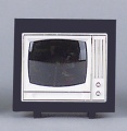 Kahlert Fernseher mit schwarzen Rahmen und Dia