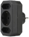 Euro-/Schutzkontakt-Adapter 2 Euro- + 1 Schutzk.-Stecker